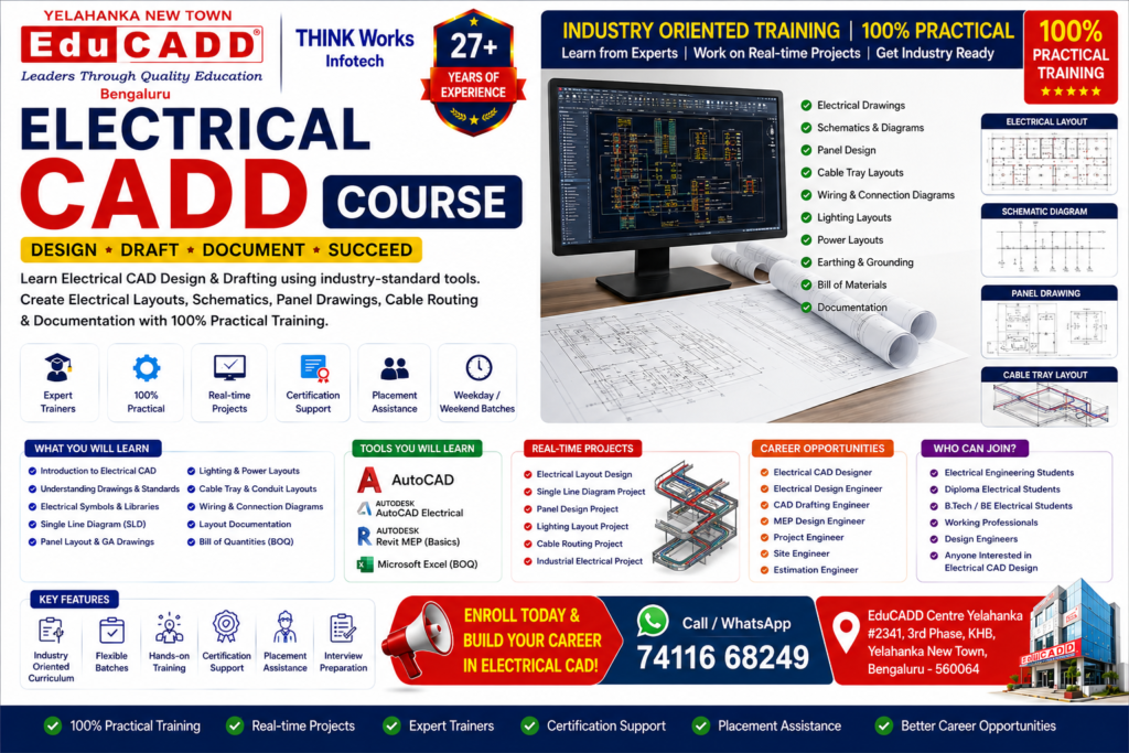 Electrical Cadd Course in Bangalore Educadd Bangalore Yelahanka